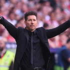 Simeone, en un partido reciente.-