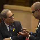 Quim Torra y Miquel Buch, en el Parlament, el pasado julio-