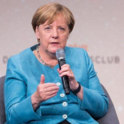 Merkel interviene en un coloquio sobre el futuro de Occidente, en Berlín, el 23 de agosto.-GETTY IMAGES
