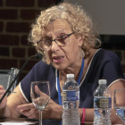 La alcaldesa de Madrid, Manuela Carmena, en el debate sobre las ciudades seguras para las niñas.-EFE / MIGUEL RAJMIL