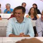 El líder del PSOE, Pedro Sánchez, este sábado, antes de intervenir ante el Comité federal socialista-DAVID CASTRO