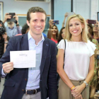 Casado, votando-TWITTER PABLO CASADO
