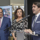 García Cirac y Suárez-Quiñones (dcha.) junto al delegado de la Junta en Burgos, Baudilio Fernández Mardomingo.-S. O.