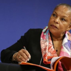 Christiane Taubira, durante una reunión en el Ministerio de Economía y Finanzas, en París, el 15 de diciembre.-REUTERS / JACKY NAEGELEN