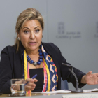 La vicepresidenta y consejera de Empleo, Rosa Valdeón, informa de los acuerdos alcanzados en la reunión del Consejo de Gobierno de la Junta-Ical