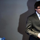 El expresident Carles Puigdemont, en rueda de prensa en Berlín-EFE