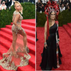 Rihanna, Beyoncé, Sarah Jessica Parker y Lady Gaga, en la gala.-