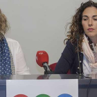 Fátima Fernández y Silvia González, vicepresidenta y presidenta de la asociación, ayer en la presentación.-SANTI OTERO