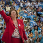Rita Barberá durante un acto de campaña electoral en Valencia.-