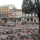Las obras de la plaza mayor de Burgos consumirán una de las mayores partidas presupuestarias del Ayuntamiento de Burgos este año.-ISRAEL L. MURILLO