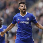 Diego Costa celebra contra el Hull City la pasada temporada-CARL RECINE / REUTERS