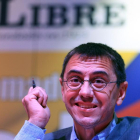 El cofundador de Podemos, Juan Carlos Monedero, en una conferencia en la Universidad Libre de Colombia el sábado 30 de julio de 2016, en Bogotá (Colombia).-EFE / MAURICIO DUEÑAS CASTAÑEDA