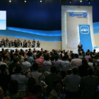 Rajoy, durante el discurso tras ser elegido presidente del PP en el congreso nacional del partido en la Feria de Valencia en junio del 2008.-MIGUEL LORENZO