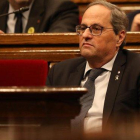 El presidente de la Generalitat, Quim Torra, en el hemiciclo del Parlament.-EUROPA PRESS