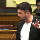 Gabriel Rufián, en el Congreso.-DAVID CASTRO