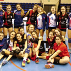Plantillas de los equipos infantiles del UBU Maristas y el Miran Voley-ECB