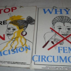 Un cartel utilizado para promover la prohibición de la MGF y la concienciación a las culturas que la practican-MOSSOS D'ESQUADRA
