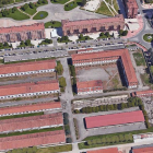 Vista aérea de los pabellones que se corresponden con el antiguo parque de Artillería.-ECB