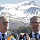 Spohr (derecha) y Winkelmann, en su declaración ante la prensa en Le Vernet, este miércoles.-Foto: REUTERS / JEAN-PAUL PELISSIER