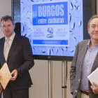 Javier Lacalle y Carolina Blasco, ayer en la presentación del encuentro Burgos entre Cucharas que organiza el empresario Pepe Barrera.-RAÚL G. OCHOA