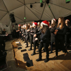 Las chicas de Lúmina Ensemble se unieron ayer a alumnos del Conservatorio Profesional de Música.-Raúl Ochoa