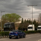 Un grupo de camiones durante una protesta en Castilla y León. ECB