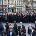 Casi 50 mandatarios participaron en la manifestación de París.-Foto: AFP