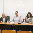 Fernando de la Varga, Óscar Rabanal, Luis Mata, Ana Mastral e Ivonne Munguía en la presentación de 'Hostelería por el Clima' en Burgos. SANTI OTERO