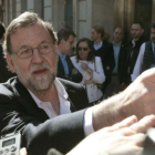 Rajoy visita Pontevedra, la ciudad donde fue concejal y de la que fue declarado persona 'non grata'.-EFE