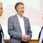 Mariscal, Pérez Materos y González, ayer en la Politécnica durante la presentación del nuevo máster.-UBU