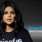 La cantante Selena Gómez posa como embajadora de UNICEF.-