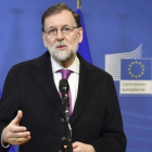 El presidente del Gobierno, Mariano Rajoy, el pasado 23 de febrero, en Bruselas.-EL PERIÓDICO (AP / GEERT VANDEN WIJNGAERT)