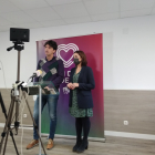 Juan Gascón y Margarita Arroyo, de Unidas Podemos, hacen balance de la campaña electoral.