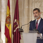 El Rey Felipe VI durante su discurso en la ceremonia de entrega de los Premios Nacionales de Cultura-ZIPI (EFE)