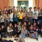 Alumnos del colegio Fe y Alegría visitaron las instalaciones del Colegio La Merced y San Francisco Javier de la capital burgalesa.-ECB