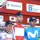 Carlos Barbero subió al tercer escalón del podio de honor de la Vuelta a Madrid.-MOVISTAR TEAM