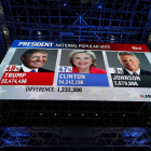 Una pantalla muestra los resultados.-ELSA / AFP