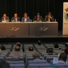 La directiva del Burgos CF da cuenta a los socios durante la última Asamblea-Raúl G. Ochoa