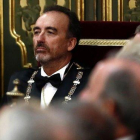 Manuel Marchena, entre un mar de cabezas durante la apertura del año judicial.-POOL
