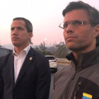 Guaidó anuncia junto a un liberado Leopoldo López la fase final contra la usurpación de Maduro.-TWITTER LEOPOLDO LÓPEZ