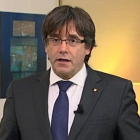 Puigdemont, en el mensaje grabado en Bélgica y emitido por TV-3 en el que condena los encarcelamientos de parte de su Govern.-/ PERIODICO