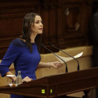 La candidata de Ciutadans, Inés Arrimadas, durante el debate de investidura del Parlament.-
