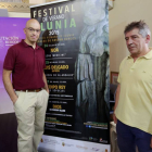 Del Barco (a la izq) y Sáiz, ayer durante la presentación del contenido del Festival de Verano de Clunia.-RAÚL G. OCHOA