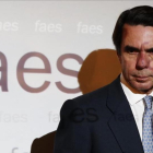 José María Aznar, durante un acto de la fundación FAES.-AGUSTÍN CATALÁN