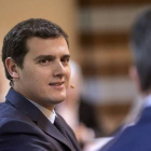 El presidente de Ciudadanos, Albert Rivera, este viernes en Valladolid.-R Garcia