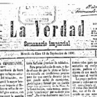 'La Verdad de Miranda', rotativo mirandés fundado por Raimundo Porres.