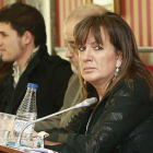 Rosario Pérez Pardo durante uno de los plenos de la legislatura 2011-2015, como concejal de UPyD.-RAÚL G. OCHOA