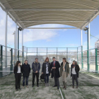 El alcalde, Javier Lacalle, presentó ayer las nuevas pistas de pádel del complejoEstherSanMiguel.-ISRAEL L. MURILLO