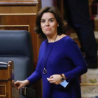 Soaraya Sáenz de Santamaría, en el Congreso.-JUAN MANUEL PRATS