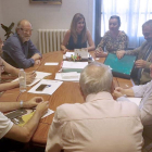 La delegada del Gobierno durante su encuentro, ayer, con la alcaldesa de Miranda de Ebro.-ECB
